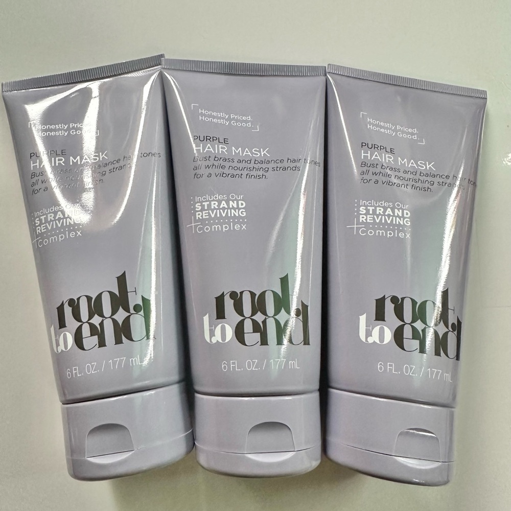 ROOT TO END Purple Hair Mask Strand Reviving Complex 6OZ Lot Of 3 New
